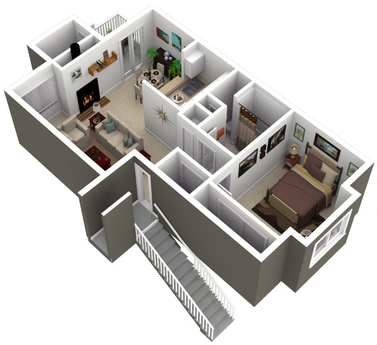 Ridgegate Apartments_Kent WA_Floor Plan_The Pine_One Bedroom One Bathroom Ridgegate Apartments_Kent WA_Floor Plan_The Pine_One Bedroom One Bathroom